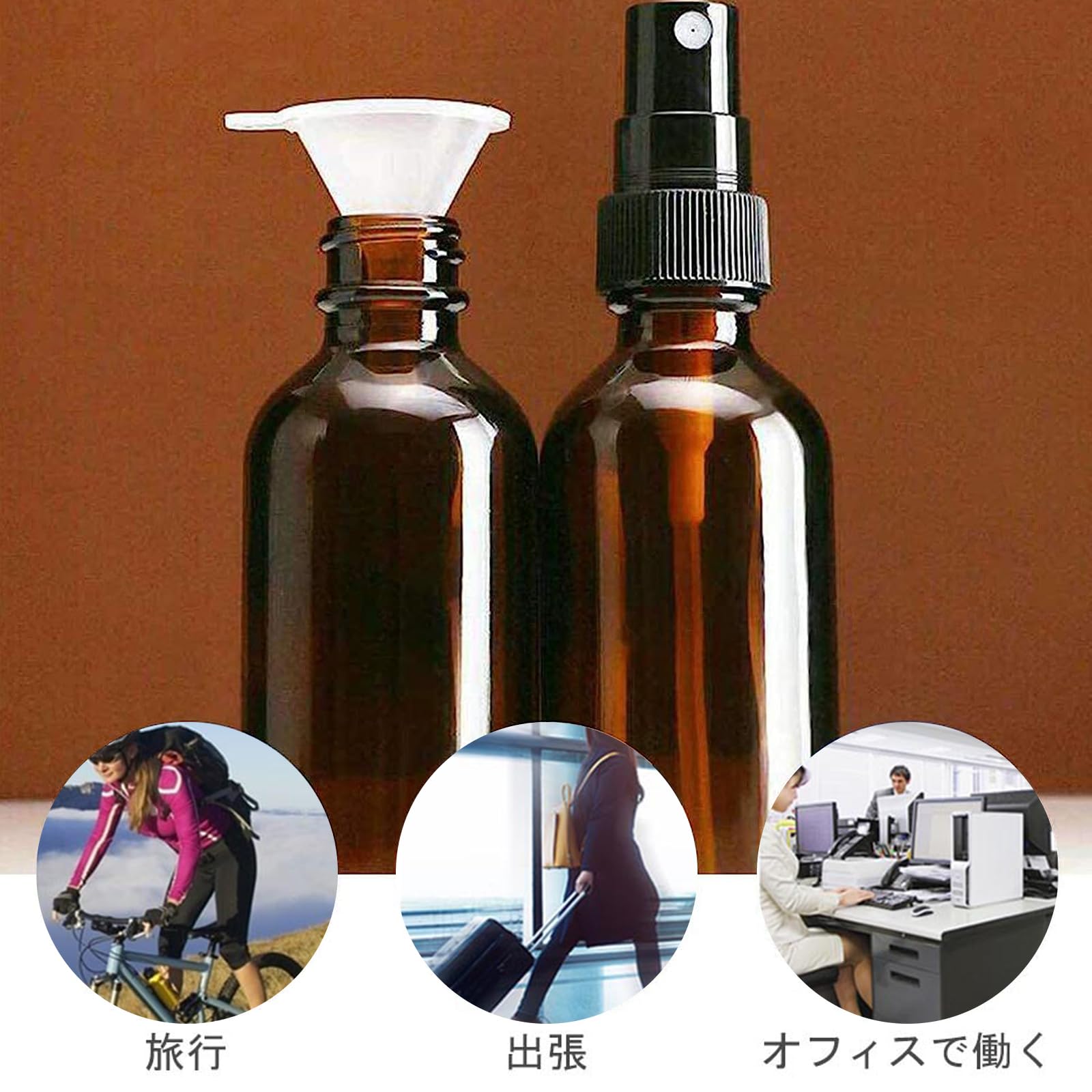 Amazon.co.jp: 10個 スプレーボトル 30ml 茶色 遮光瓶 霧吹き 詰